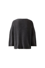 Charcoal Fluffy Knit Jumper with Relaxed Fit