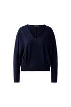 Navy V-Neck Fine Knit Jumper