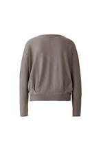 Soft Taupe V-Neck Jumper with Seam Detail
