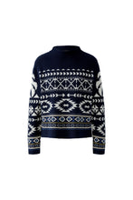 Navy & White Fair Isle Pattern Jumper