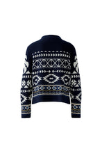 Navy & White Fair Isle Pattern Jumper