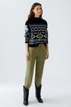 Navy & White Fair Isle Pattern Jumper