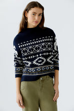 Navy & White Fair Isle Pattern Jumper