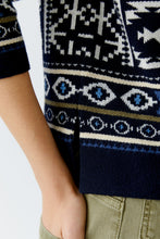 Navy & White Fair Isle Pattern Jumper