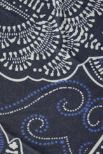 Navy Western-Print Square Scarf