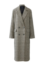 Checked Double-Breasted Wool Coat
