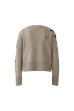 Sequin Embellished Knit Jumper in Soft Taupe