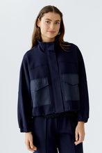 Navy Zip-Up Jacket with Utility Pockets