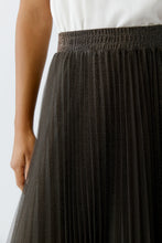 Shimmer Pleated Tulle Midi Skirt