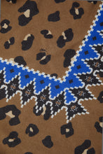 Leopard & Cobalt Neck Scarf