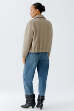 Wool Blend Shirt Jacket in Sand