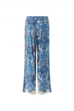 Blue Paisley Wide-Leg Trousers