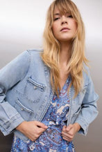 Light Wash Cropped Denim Jacket