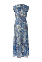 Blue Paisley Tiered Maxi Dress