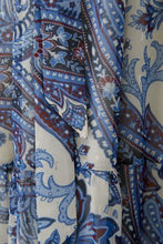 Blue Paisley Tiered Maxi Dress
