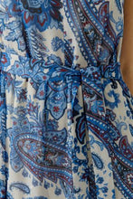 Blue Paisley Tiered Maxi Dress