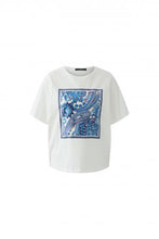 White Paisley Panel Graphic T-Shirt