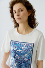 White Paisley Panel Graphic T-Shirt