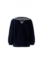 Dark Blue V-Neck Knit Jumper