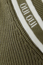 Khaki V-Neck Knit Jumper