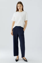 Tailored Wide-Leg Culottes - Dark Blue