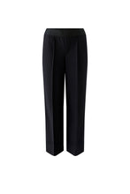 Tailored Wide-Leg Culottes - Black
