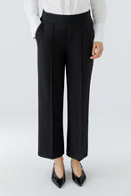 Tailored Wide-Leg Culottes - Black