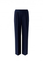 Tailored Straight-Leg Trousers - Dark Blue