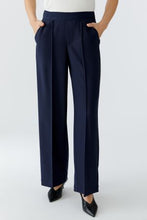 Tailored Straight-Leg Trousers - Dark Blue