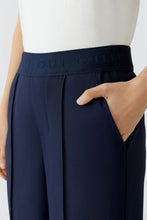 Tailored Straight-Leg Trousers - Dark Blue