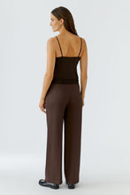 OUI Wide-Leg Trousers - Chocolate
