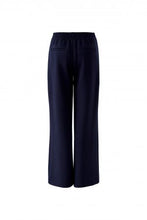 Navy Wide-Leg Trousers