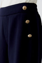 Navy Wide-Leg Trousers