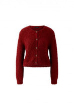 Fluffy Knit Cardigan - Red