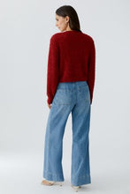 Fluffy Knit Cardigan - Red