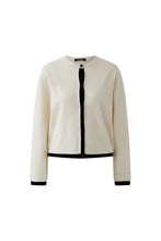 Contrast Trim Cardigan – Cream & Black