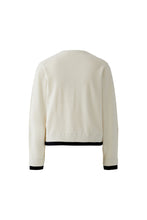 Contrast Trim Cardigan – Cream & Black