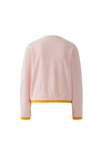 Soft Pink Cardigan with Contrast Trim