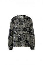 Black Paisley Print Blouse