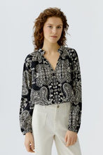 Black Paisley Print Blouse