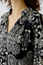 Black Paisley Print Blouse