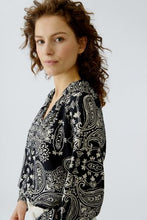 Black Paisley Print Blouse