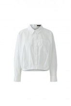 White Cropped Cotton Shirt