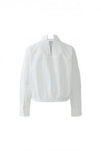 White Cropped Cotton Shirt