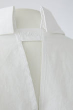 White Cropped Cotton Shirt