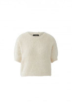 Textured Short-Sleeve Knit Top - Ivory