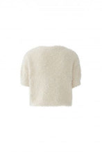 Textured Short-Sleeve Knit Top - Ivory