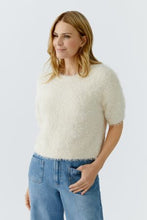 Textured Short-Sleeve Knit Top - Ivory