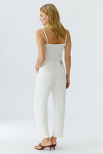 Ivory Straight-Leg Cropped Jeans