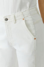 Ivory Straight-Leg Cropped Jeans